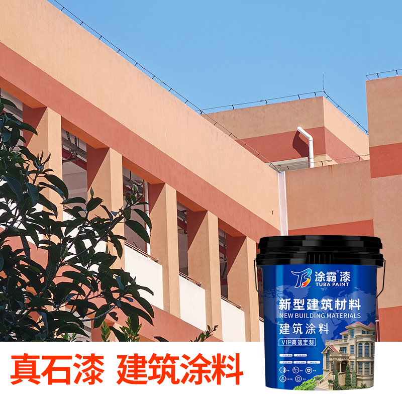 涂霸天然真石漆,真石漆施工